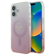 Guess GUHMP16MHGRCELP IML Glitter Gradient MagSafe keménytok iPhone 16 Plus - rózsaszín tok és táska