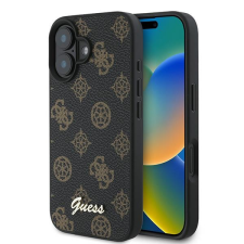 Guess GUHMP16MPGPYSK Peony Script MagSafe keménytok iPhone 16 Plus - fekete tok és táska