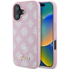 Guess GUHMP16MPGPYSP Peony Script Logo MagSafe keménytok iPhone 16 Plus - rózsaszín tok és táska