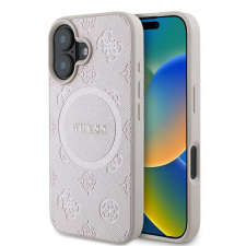 Guess GUHMP16MPSAPSMEP Saffiano Peony Classic Logo MagSafe keménytok iPhone 16 Plus - rózsaszín tok és táska