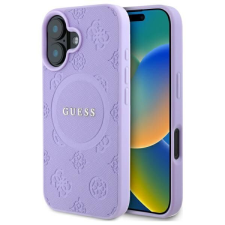 Guess GUHMP16MPSAPSMEU Saffiano Peony Classic Logo MagSafe-kompatibilis keménytok iPhone 16 Plus - lila tok és táska