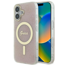 Guess GUHMP16SH4STP IML 4G MagSafe keménytok iPhone 16 - rózsaszín tok és táska