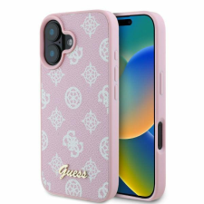 Guess GUHMP16SPGPYSP Peony Script MagSafe keménytok iPhone 16 - rózsaszín tok és táska
