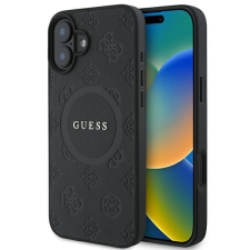Guess GUHMP16SPSAPSMEK Saffiano Peony Classic Logo MagSafe keménytok iPhone 16 - fekete tok és táska