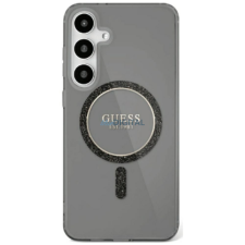 Guess GUHMS25LHFGEREK IML Glitter Circle MagSafe-kompatibilis tok Samsung Galaxy S25 Ultra - fekete tok és táska