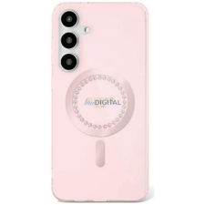 Guess GUHMS25SPFTDTEP IML Rhinestones MagSafe-kompatibilis tok Samsung Galaxy S25 - rózsaszín tok és táska