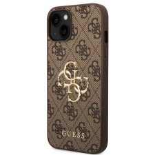 Guess Hátlaptok arany iPhone 15 barna tok és táska