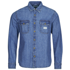 Guess Hosszú ujjú ingek REGULAR LS DENIM SHIRT Kék EU S férfi ing