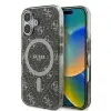 Guess IML 4G Background iPhone 16 MagSafe kemény hátlap tok, barna GUHMP16SH4DTEW