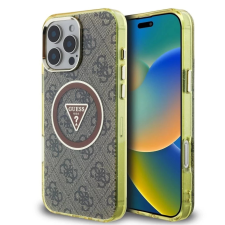 Guess IML 4G Glitter MagSafe hátlaptok iPhone 16 Pro Max szürke-zöld tok és táska