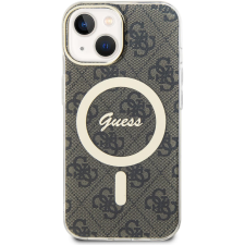 Guess IML 4G iPhone 15 MagSafe barna tok (GUHMP15SH4STW) tok és táska