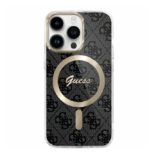 Guess IML 4G MagSafe iPhone 16 MagSafe kemény hátlap tok, fekete GUHMP16SH4STK tok és táska