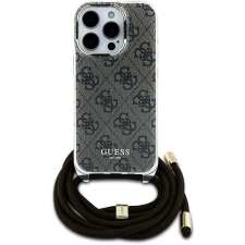Guess IML 4G Printed Crossbody iPhone 16 Pro barna keresztpántos tok tok és táska