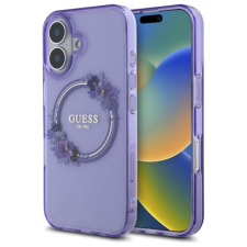 Guess IML Flowers Wreath MagSafe iPhone 16 tok - lila tok és táska