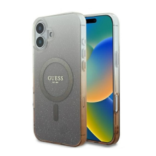 Guess IML Glitter Gradient iPhone 16 Plus MagSafe kemény hátlap tok, barna GUHMP16MHGRCELW tok és táska