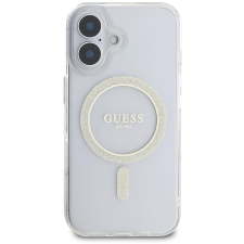 Guess IML Glitter Ring MagSafe iPhone 16 Plus átlátszó tok (GUHMP16MHFGERET) tok és táska