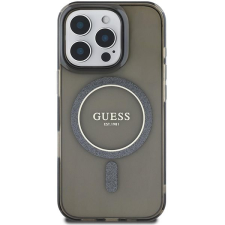 Guess IML Glitter Ring MagSafe Zadní Kryt pro iPhone 16 Pro Black tok és táska