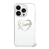 Guess IML Heart iPhone 16 Pro kemény hátlap tok, átlátszó GUHCP16LHCHGSPT
