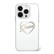 Guess IML Heart iPhone 16 Pro kemény hátlap tok, átlátszó GUHCP16LHCHGSPT tok és táska