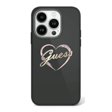 Guess IML Heart iPhone 16 Pro kemény hátlap tok, fekete GUHCP16LHCHGSPK tok és táska