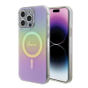 Guess IML Iridescent MagSafe Apple iPhone 15 Pro hátlap tok, rózsaszín