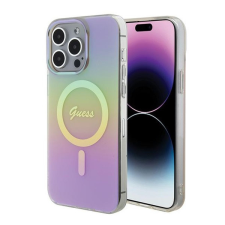 Guess IML Iridescent MagSafe Apple iPhone 15 Pro hátlap tok, rózsaszín tok és táska