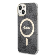 Guess iPhone 14 (6,1") hátlap tok, MagSafe, fekete, GUESS, GUHMP14SH4STK tok és táska