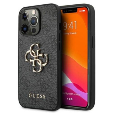 Guess iPhone 15 Pro Guess Big Metal Logo tok 4G szürke tok és táska
