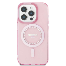 Guess IPhone 16 Pro tok - Guess IML Rhinestones MagSafe (GUHMP16LPFTDTEP) - rózsaszín tok és táska