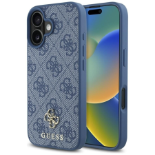 Guess IPhone 16 tok – Guess 4G kicsi és klasszikus logós MagSafe (GUHMP16SP4SM4MB) – kék tok és táska