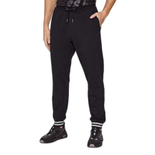 Guess JEANS, húzózsinóros pamut keverék nadrág, fekete, XL férfi edzőruha