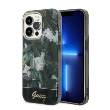 Guess Jungle Collection Apple iPhone 14 Pro hátlap tok, zöld tok és táska