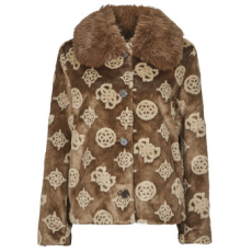 Guess Kabátok KARINE FUR LOGO JKT Barna EU L