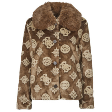 Guess Kabátok KARINE FUR LOGO JKT Barna EU M női dzseki, kabát