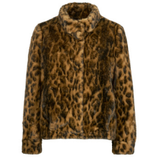 Guess Kabátok LUNA FAUX FURE LEOPARD Barna EU L