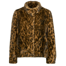 Guess Kabátok LUNA FAUX FURE LEOPARD Barna EU S női dzseki, kabát