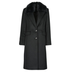 Guess Kabátok NANCY FIT COAT FAUX FUR COLLAR Fekete EU S