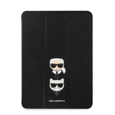 Guess Karl Lagerfeld Choupette Head Saffiano (KLFC12OKCK) iPad Pro (12.9&quot;) 2020 / 2021 fekete könyvtok tablet tok