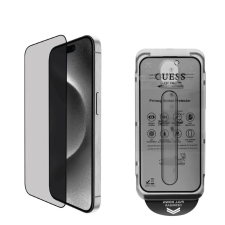 Guess kijelzővédő 2.5D PRIVACY iPhone 16 Pro Max készülékhez fekete mobiltelefon kellék