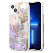 Guess Liquid Glitter Flower Apple iPhone 13 Mini Tok - Mintás tok és táska