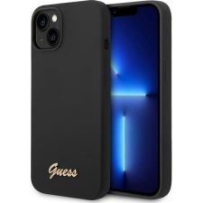 Guess Liquid Silicone Metal Logo Apple iPhone 14 Plus hátlap tok, fekete (GUE2114) tok és táska