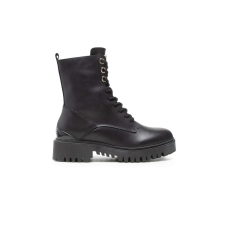 Guess női bőrcsizma fémes logóval 39 EU fekete női csizma, bakancs