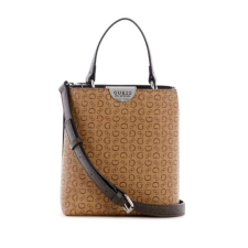 GUESS Női Deming Bucket Crossbody Táska, Barna kézitáska és bőrönd