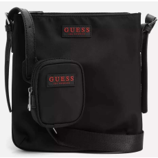  GUESS női fekete-piros logo crossbody táska