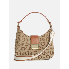  GUESS női logós hobo táska, barna crossbody