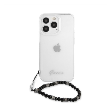 Guess PC Script and Black Pearls Apple iPhone 13 Pro hátlap tok, átlátszó tok és táska