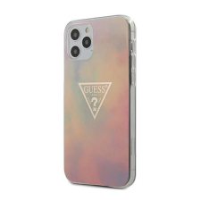 Guess PC/TPU Gold Triangle Apple iPhone 12 mini hátlap tok, rózsaszín tok és táska