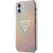 Guess PC/TPU Gold Triangle Apple iPhone 12 mini hátlap tok, rózsaszín (111542) tok és táska