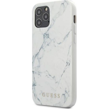 Guess PC/TPU Marble Apple iPhone 12/12 Pro hátlap tok, fehér (106783) tok és táska