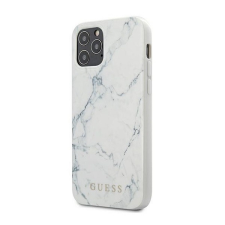 Guess PC/TPU Marble Apple iPhone 12 Pro Max hátlap tok, fehér tok és táska